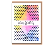 Happy Birthday (diamond stripes)