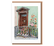 “Dahlia Entrance” (text free) turquoise wall