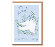 Dad – always & forever in our hearts (dove on powder blue)