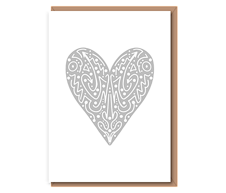 Dark Doodle Love – Grey