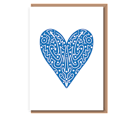 Dark Doodle Love – Blue