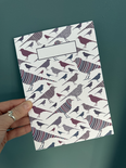 A5 Wagtail notebook (matching wrapping paper available)