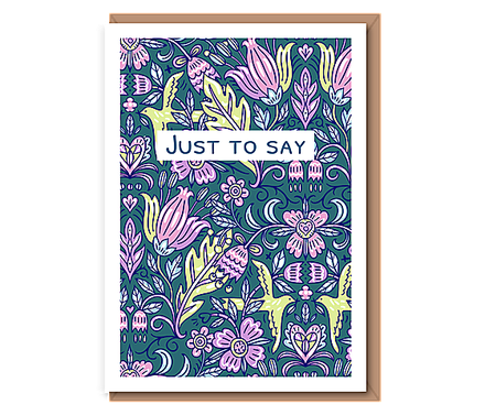 Just to say – purple floral