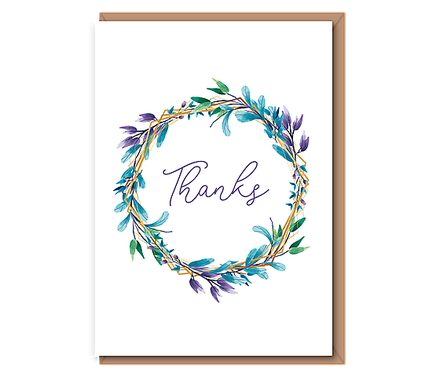 Thanks (fluffy blue wreath)