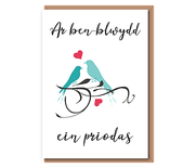 Ar ben–blwydd ein priodas (love birds)