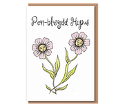 “Sleeping Daisies” 2 Flowers w/ Faces – Pen–blwydd Hapus