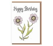 “Sleeping Daisies” 2 Flowers w/ Faces – Happy Birthday