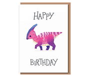 Pink dino – “Parasaurolophus” Happy Birthday