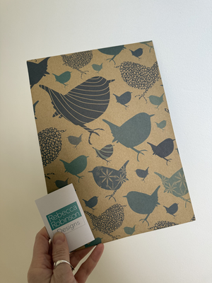 Blue Wren wrapping paper (matching notebooks available)