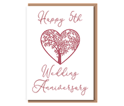 Happy 5th Wedding Anniversary (wood)