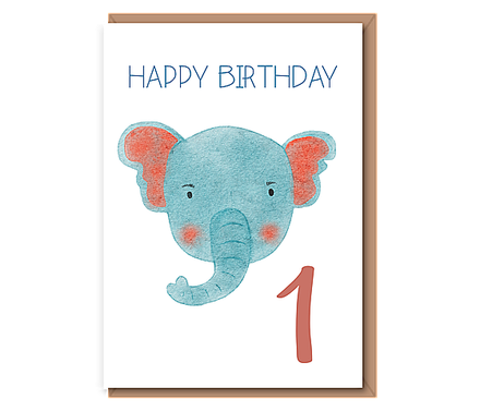 Blue Elephant – Happy Birthday 1