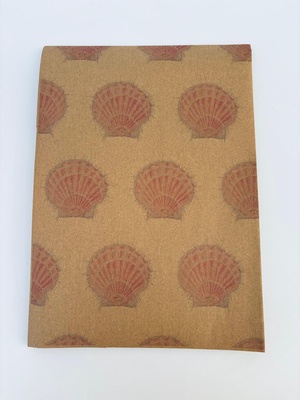 King scallop – “Pecten maximus” (pink shell) wrapping paper
