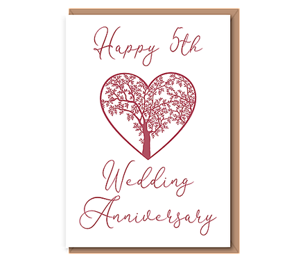 Happy 5th Wedding Anniversary (wood)