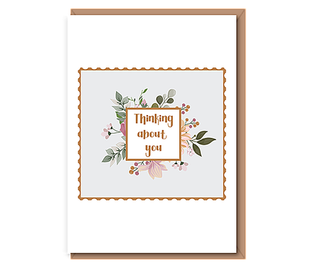 Thinking about you – floral stamp
