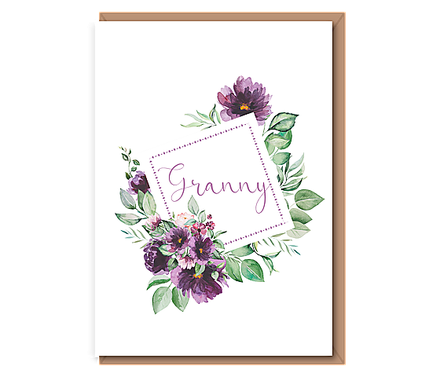Granny – purple floral frame