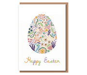 Happy easter floral egg