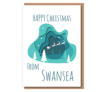 HAPPY CHRISTMAS FROM ..... (Teal design)