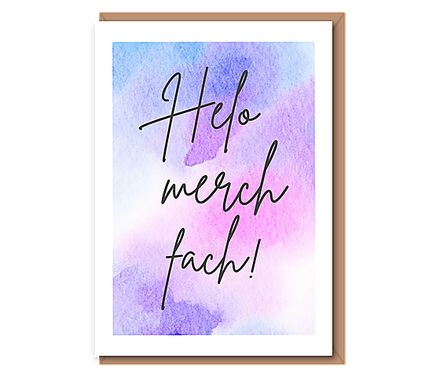 Helo merch fach!