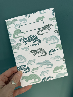A5 Otter notebook (matching wrapping paper available)