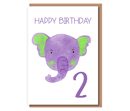 Purple Elephant – Happy Birthday 2