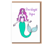 “Mythical Magic Mermaid” Pen–blwydd Hapus