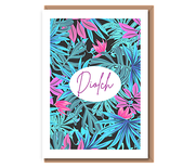 Diolch – Tropical blue & pink