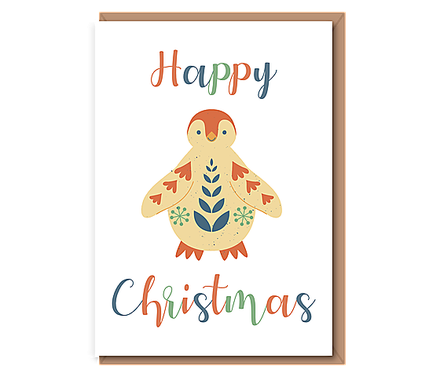 Happy Christmas – scandi penguin