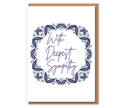 With deepest sympathy –(Square plum wreath)
