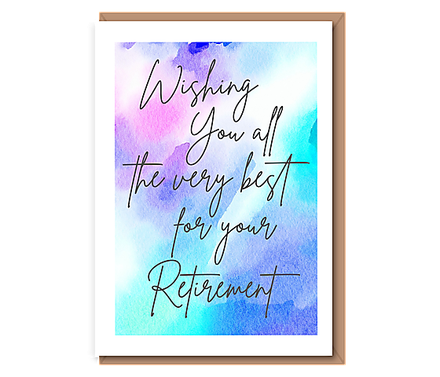 Wishing you all the very best for your Retirement