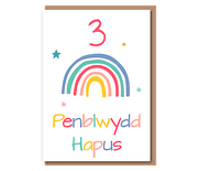 3 – Penblwydd Hapus (rainbow)