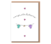Congratulations – New Baby washing line – colours