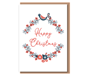 Happy Christmas (dove wreath)