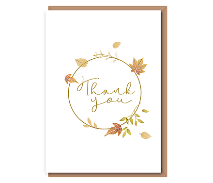Thank you – autumnal ring of leaves
