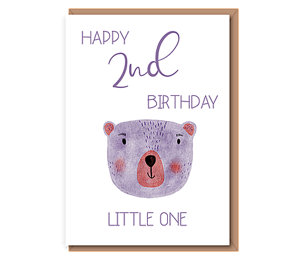 Purple Bear – Happy 2nd Birthday