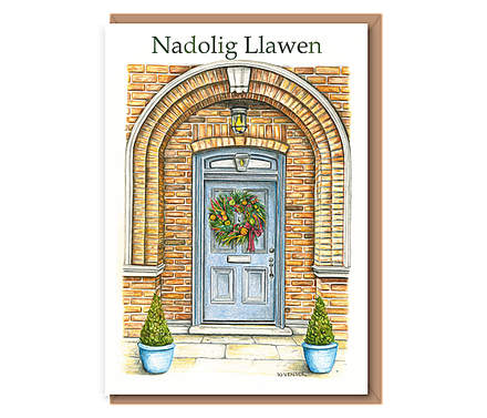 "Festive front door" Nadolig Llawen