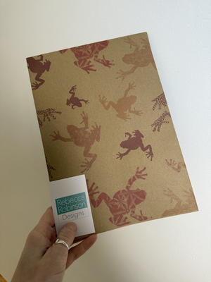 Frog wrapping paper (matching notebooks available)