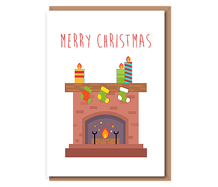 MERRY CHRISTMAS – Fireplace
