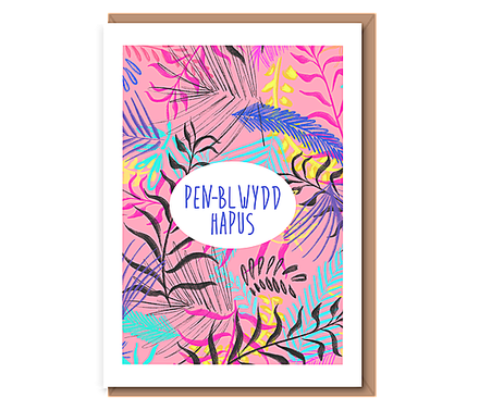 Penblwydd Hapus – Pink Tropical
