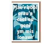 Mae’r bobl orau’n cael eu geni ym mis.....(Teals)