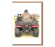 “Quad bike trio” text free