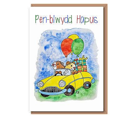 “Bobby and Fuzz Take a Drive” – Pen–blwydd Hapus