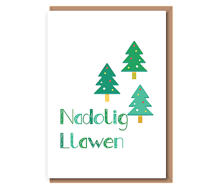 Nadolig Llawen (3 trees)