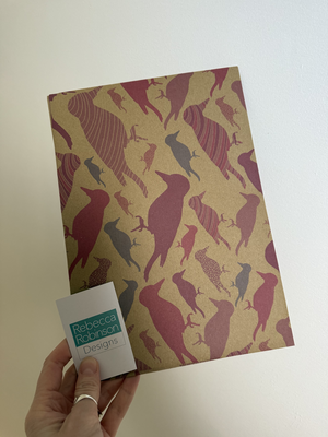 Woodpecker wrapping paper (matching notebooks available)