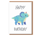 Blue dino – “Triceratops” Happy Birthday