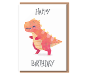 Red dino – “T–Rex” Happy Birthday