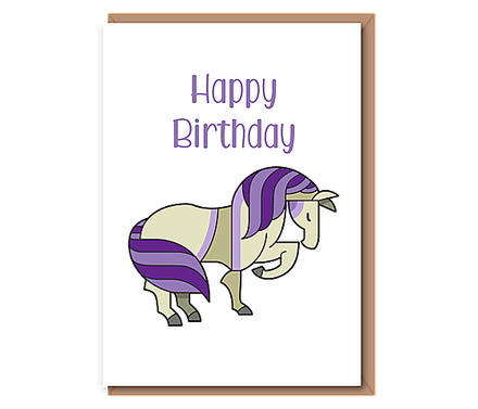 Purple Horse – happy birthday