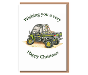 “Wishing you a very Happy Christmas” (Gator with candy canes)