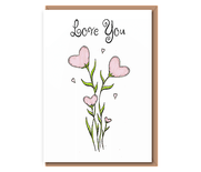 “Blooming Love Quad” 4 Hearts Flowers – Love You