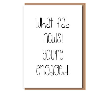 What fab news: engaged