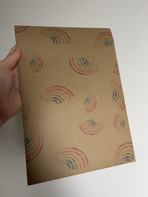 Rainbow – has matching card BOW1 (Wrapping paper)